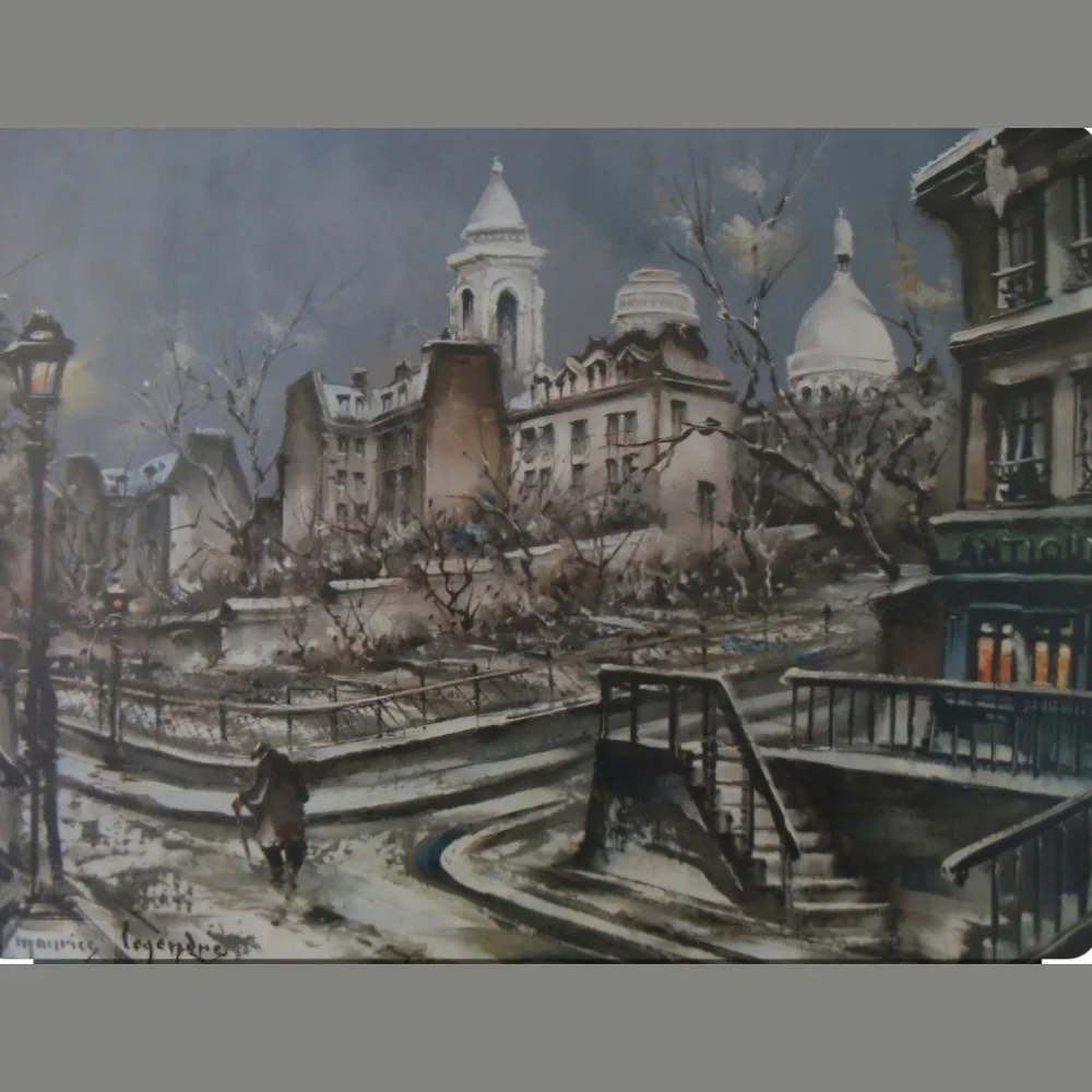 Vintage Framed Print Paris Le Sacré Coeur Et Les Vignes by Maurice Legendre